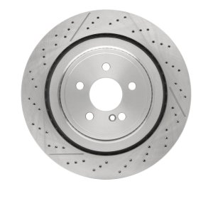 Mercedes-Benz E63 AMG Brake Rotor (1) - Rear - R1 Concepts - Drilled and Slotted - `10-`18